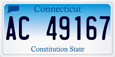 CT license plate AC49167