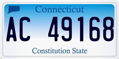 CT license plate AC49168