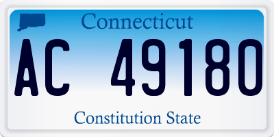 CT license plate AC49180