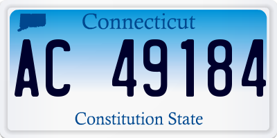 CT license plate AC49184