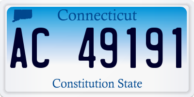 CT license plate AC49191