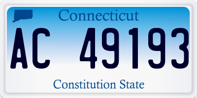 CT license plate AC49193