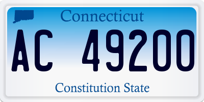 CT license plate AC49200