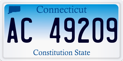 CT license plate AC49209