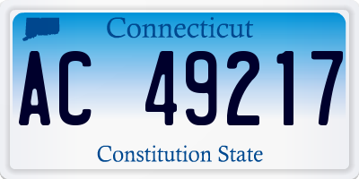 CT license plate AC49217