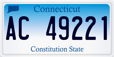 CT license plate AC49221