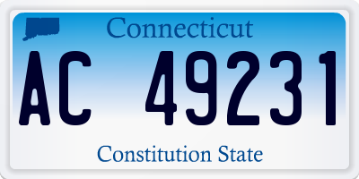 CT license plate AC49231