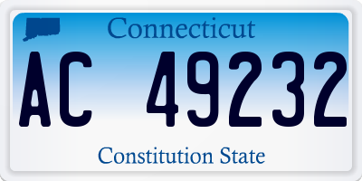CT license plate AC49232