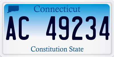 CT license plate AC49234