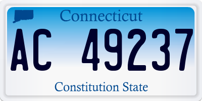 CT license plate AC49237