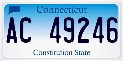 CT license plate AC49246