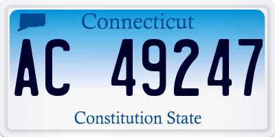 CT license plate AC49247