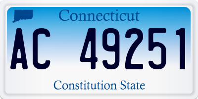 CT license plate AC49251