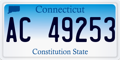 CT license plate AC49253