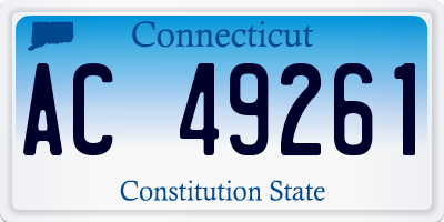 CT license plate AC49261