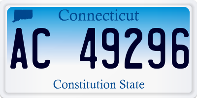 CT license plate AC49296