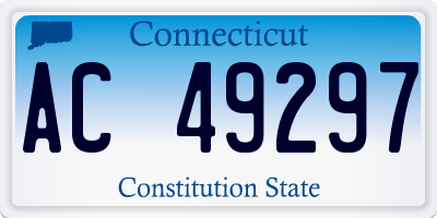 CT license plate AC49297