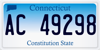 CT license plate AC49298