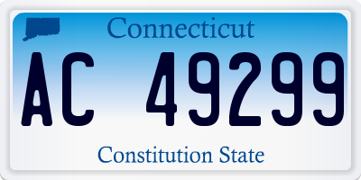 CT license plate AC49299