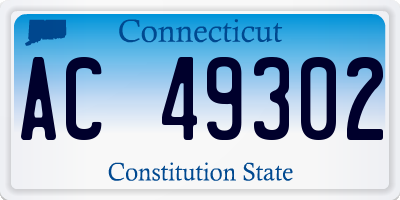 CT license plate AC49302