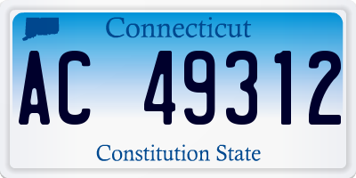CT license plate AC49312