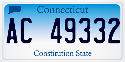 CT license plate AC49332