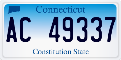 CT license plate AC49337