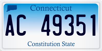 CT license plate AC49351