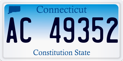 CT license plate AC49352