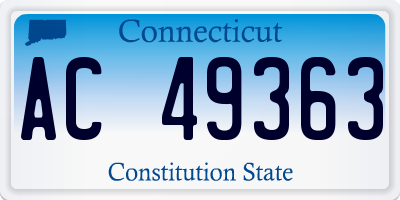 CT license plate AC49363
