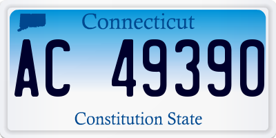 CT license plate AC49390