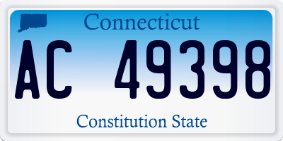 CT license plate AC49398