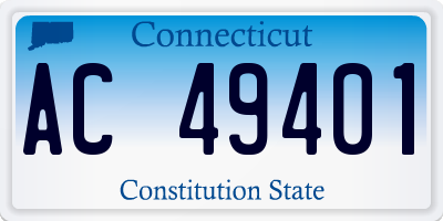 CT license plate AC49401