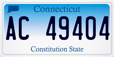 CT license plate AC49404