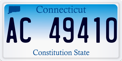 CT license plate AC49410