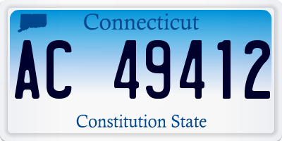 CT license plate AC49412