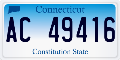 CT license plate AC49416