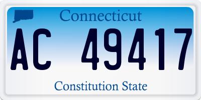 CT license plate AC49417