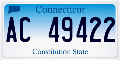 CT license plate AC49422