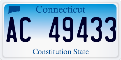 CT license plate AC49433