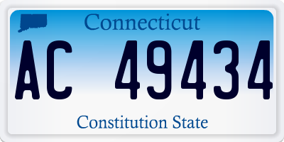 CT license plate AC49434