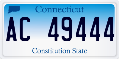 CT license plate AC49444