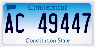 CT license plate AC49447
