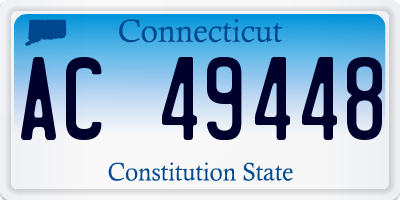 CT license plate AC49448