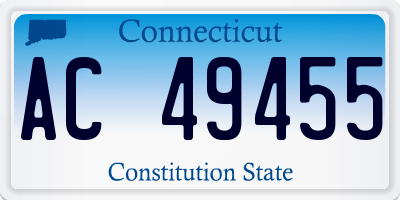 CT license plate AC49455