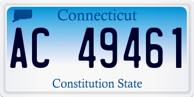 CT license plate AC49461