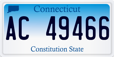 CT license plate AC49466