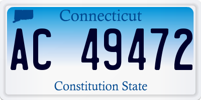 CT license plate AC49472
