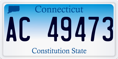 CT license plate AC49473