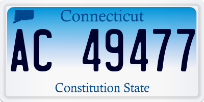 CT license plate AC49477